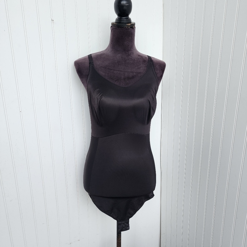 Cupid Women's Extra Firm Wireless Shaping Bodysuit black 42D